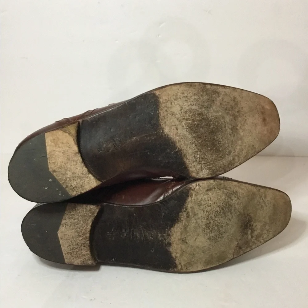 R Martegani Men’s Brown Alligator Leather Monkstrap  Shoes Size 10.5 - Picture 8 of 10